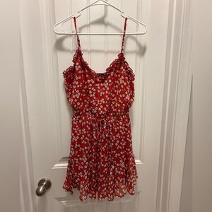 Trixxi Red Floral Romper